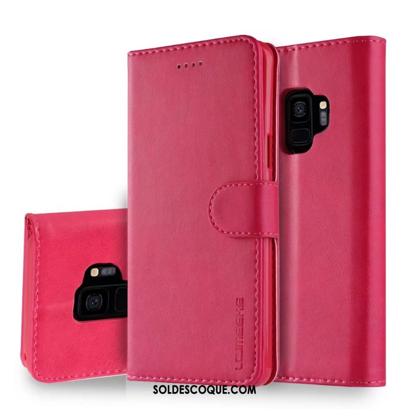 Coque Samsung Galaxy S9 Protection Cuir Véritable Business Étui En Cuir Légère Pas Cher