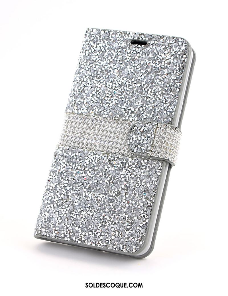 Coque Samsung Galaxy S9+ Protection Strass Rouge Étui En Cuir Incruster Strass En Ligne