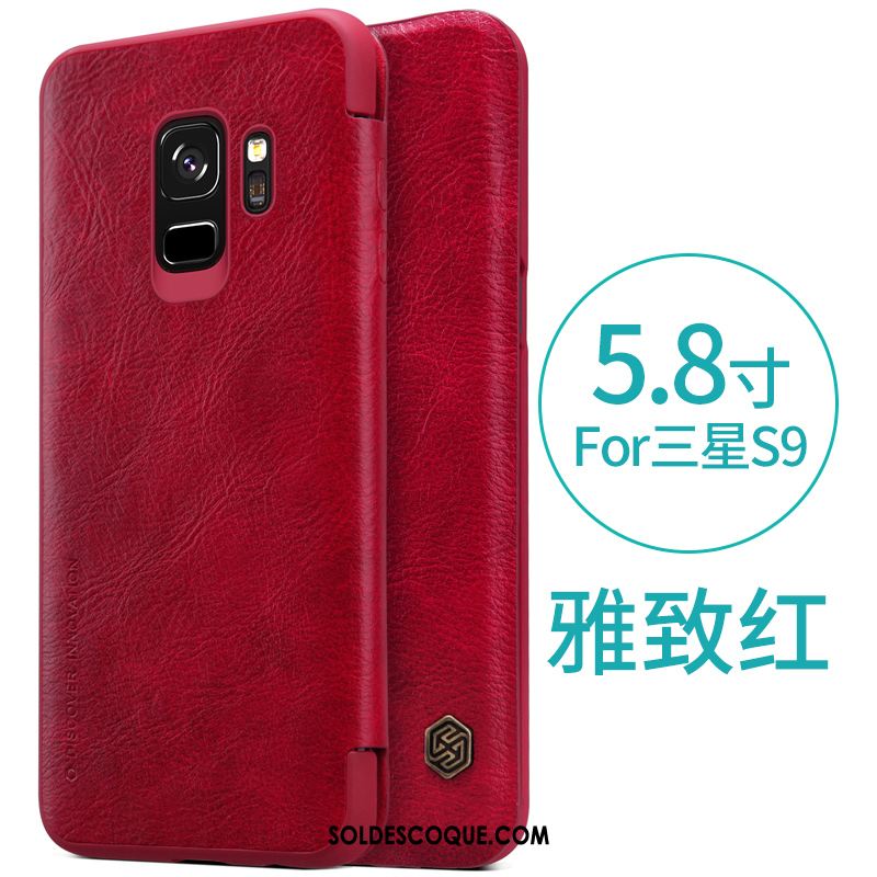 Coque Samsung Galaxy S9 Protection Étui Téléphone Portable Difficile Rouge Soldes