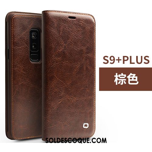 Coque Samsung Galaxy S9+ Sac Étui En Cuir Tendance Téléphone Portable Très Mince Soldes