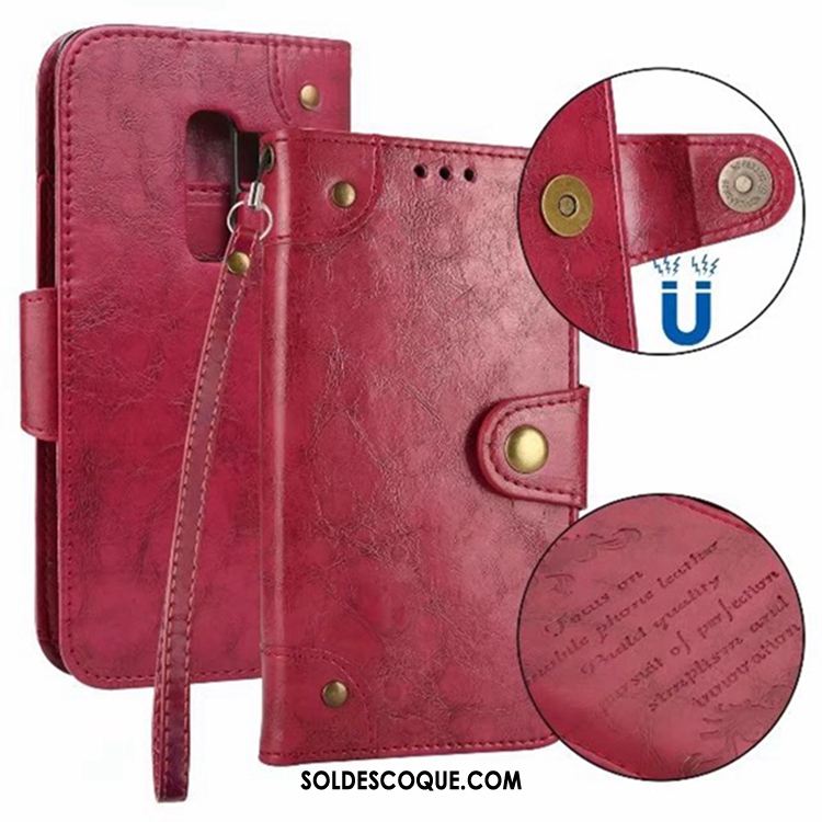 Coque Samsung Galaxy S9+ Support Carte Créatif Vintage Portefeuille En Ligne