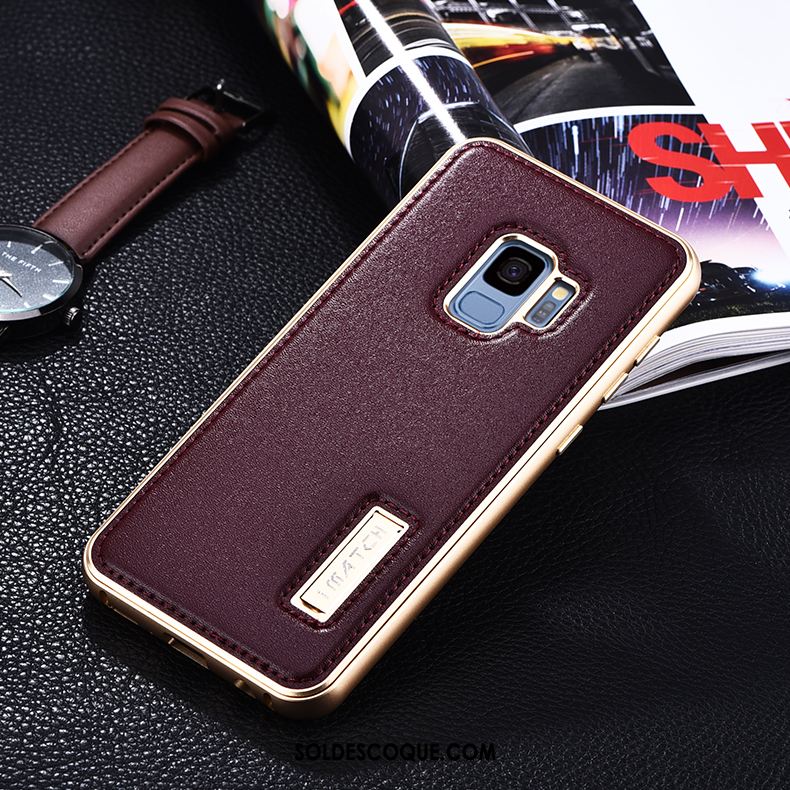 Coque Samsung Galaxy S9 Téléphone Portable Bleu Tendance Business Luxe Pas Cher