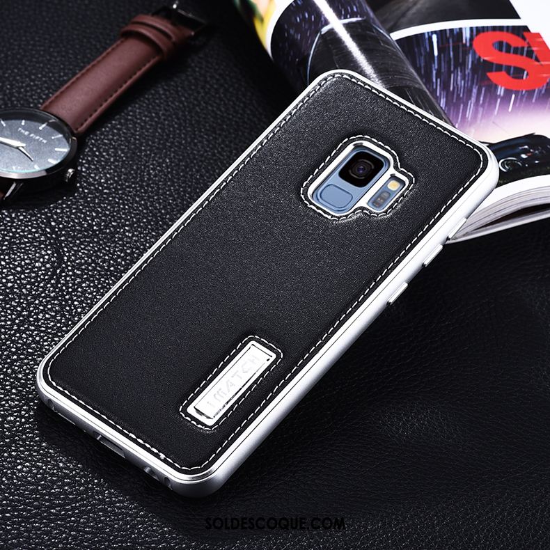 Coque Samsung Galaxy S9 Téléphone Portable Bleu Tendance Business Luxe Pas Cher