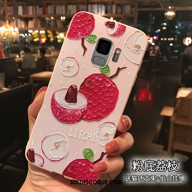 Coque Samsung Galaxy S9 Téléphone Portable Étoile Rose Support Frais Soldes