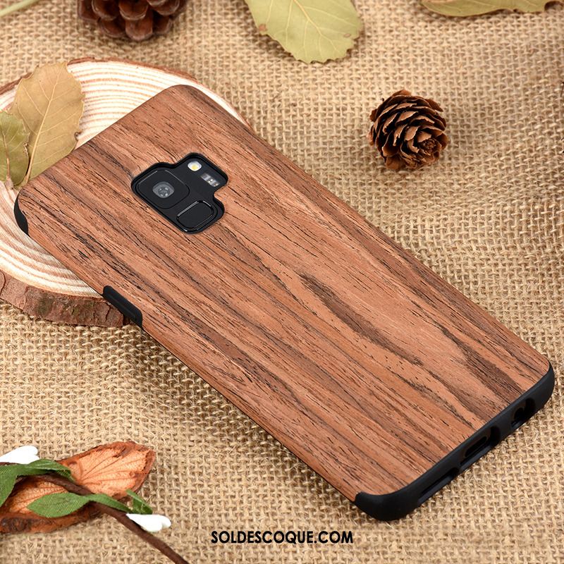 Coque Samsung Galaxy S9 Vintage Protection Étui Silicone Grain De Bois France