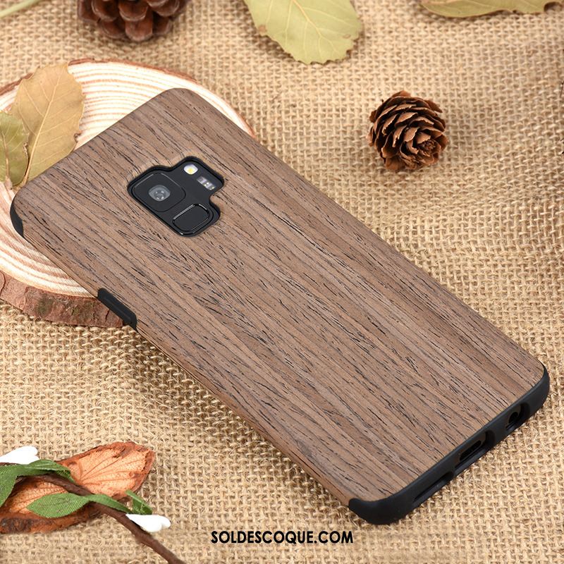 Coque Samsung Galaxy S9 Vintage Protection Étui Silicone Grain De Bois France