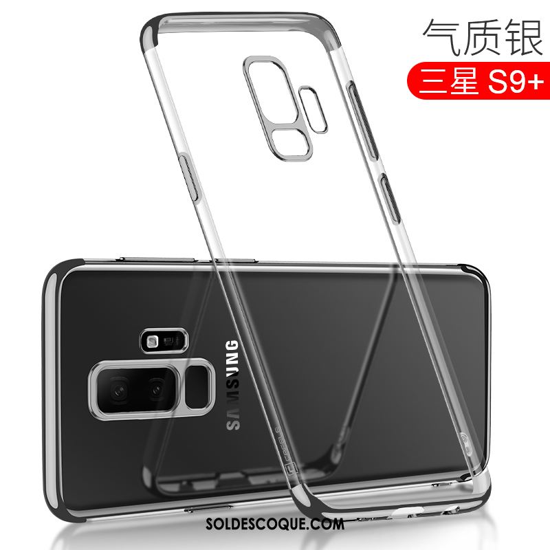 Coque Samsung Galaxy S9+ Étoile Incassable Transparent Téléphone Portable Fluide Doux Pas Cher