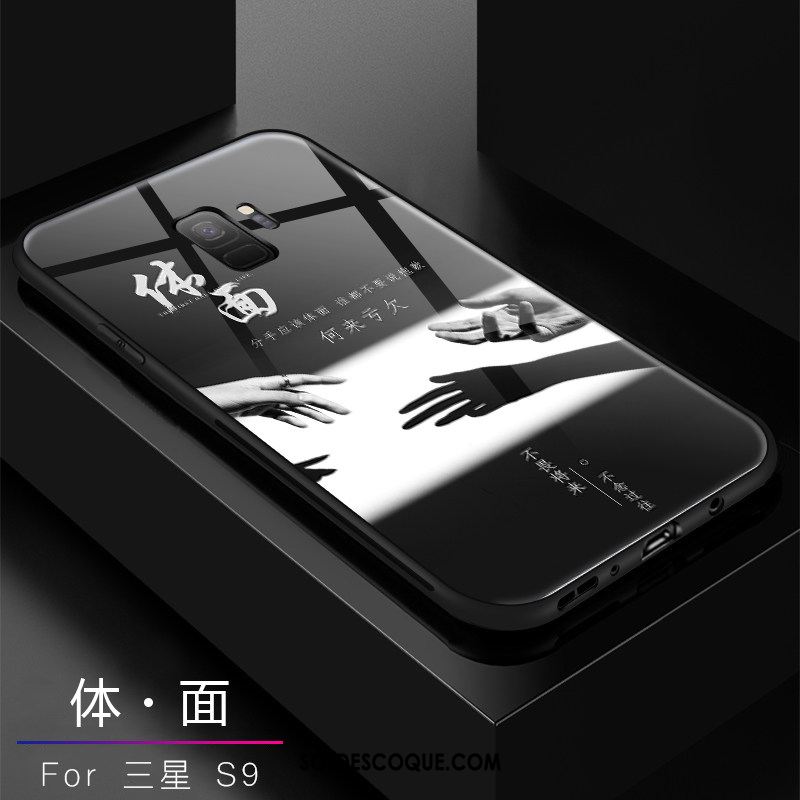 Coque Samsung Galaxy S9 Étoile Personnalité Verre Silicone Téléphone Portable Soldes