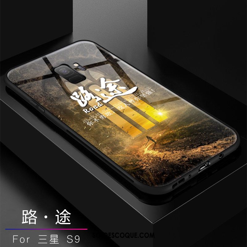 Coque Samsung Galaxy S9 Étoile Personnalité Verre Silicone Téléphone Portable Soldes