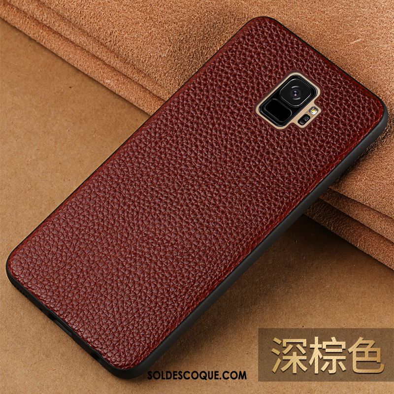 Coque Samsung Galaxy S9 Étoile Téléphone Portable Étui En Cuir Incassable Cuir Véritable France