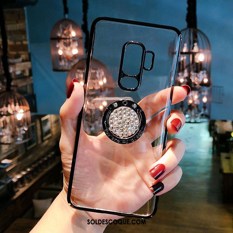 Coque Samsung Galaxy S9+ Étoile Étui Transparent Ornements Suspendus Strass Pas Cher