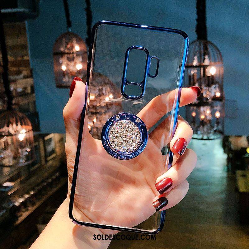 Coque Samsung Galaxy S9+ Étoile Étui Transparent Ornements Suspendus Strass Pas Cher