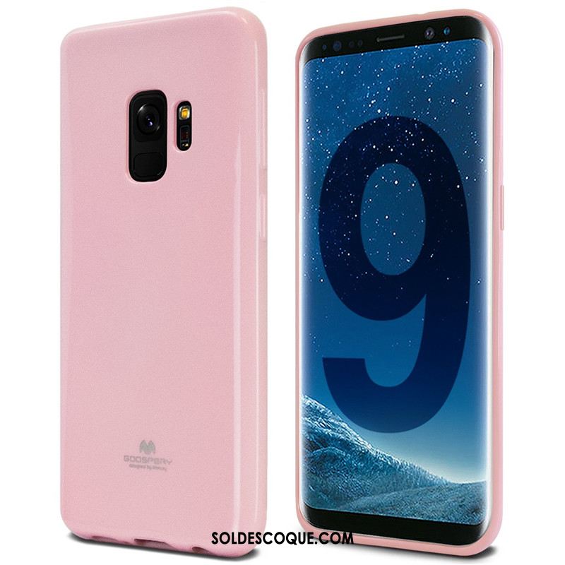 Coque Samsung Galaxy S9 Étui En Cuir Rose Étoile Protection Antidérapant Pas Cher