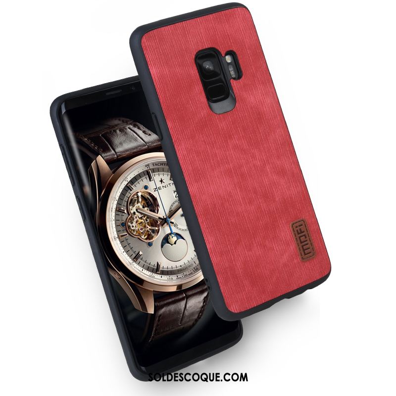 Coque Samsung Galaxy S9 Étui Simple Incassable Protection Net Rouge Soldes