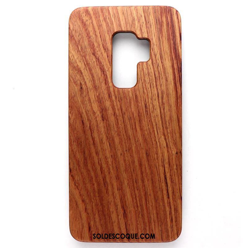 Coque Samsung Galaxy S9 Étui Étoile Gaufrage En Bois Téléphone Portable Pas Cher