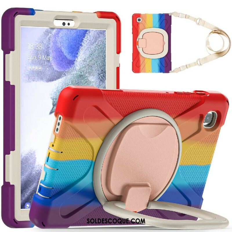 Coque Samsung Galaxy Tab A7 Lite Multi-Fonctionnelle Bandoulière Color