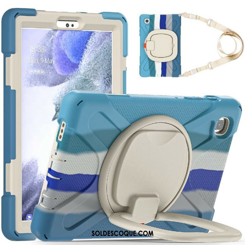 Coque Samsung Galaxy Tab A7 Lite Multi-Fonctionnelle Bandoulière Color