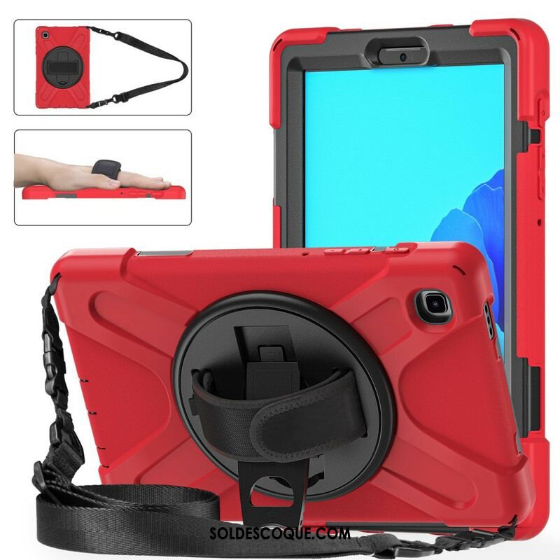 Coque Samsung Galaxy Tab A7 Lite Multi-fonctions avec Bandoulière