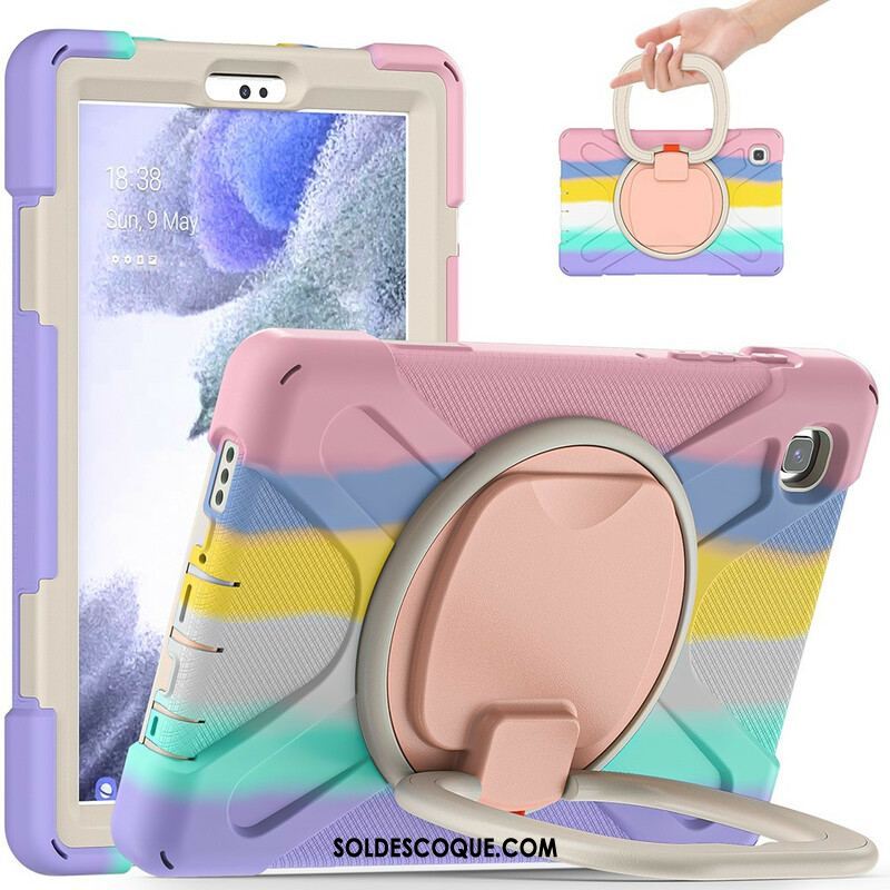 Coque Samsung Galaxy Tab A7 Lite Ultra Résistante Anneau-Support Color