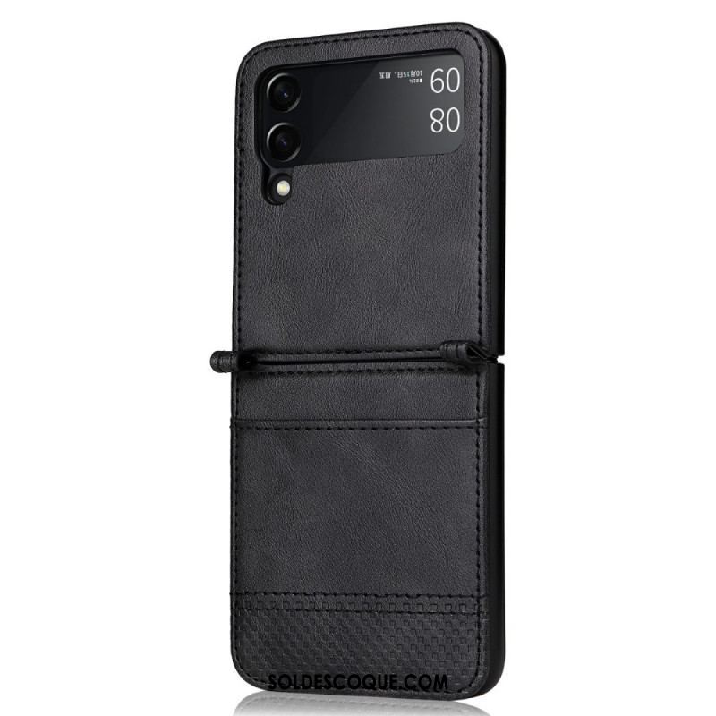 Coque Samsung Galaxy Z Flip 3 5G Style Cuir Vintage Porte-Carte