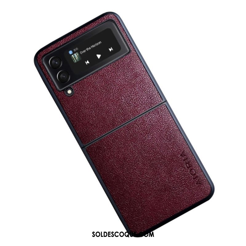 Coque Samsung Galaxy Z Flip 4 5G Effet Cuir AIORIA