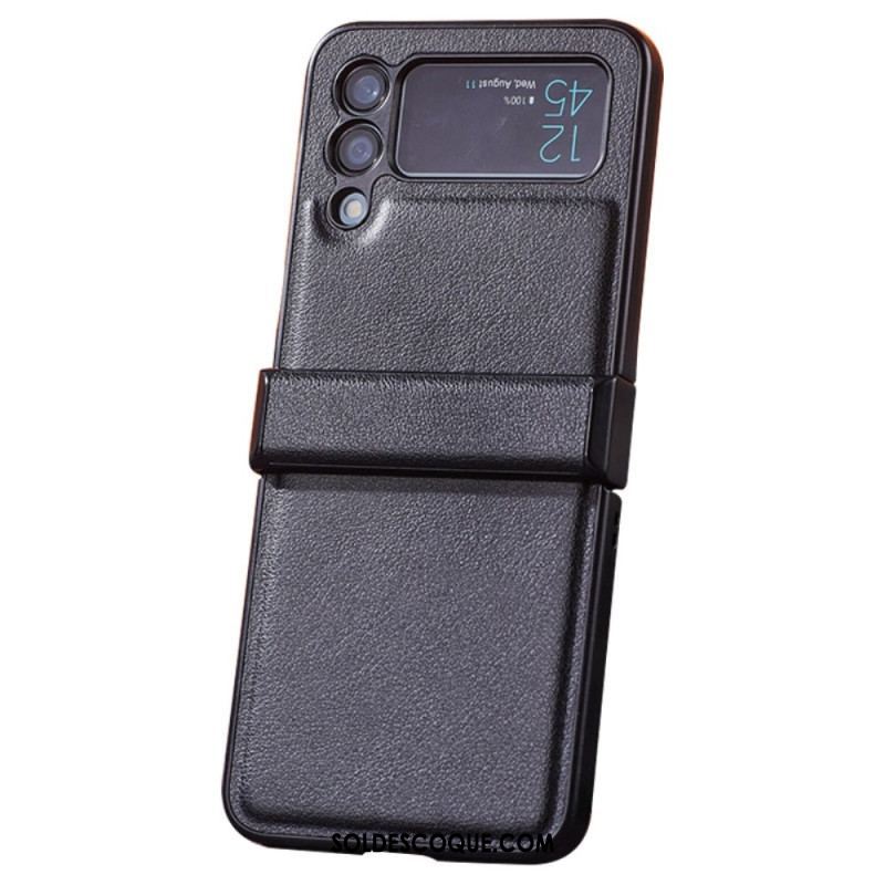 Coque Samsung Galaxy Z Flip 4 5G Effet Cuir avec Charnière