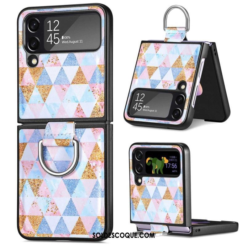 Coque Samsung Galaxy Z Flip 4 Fantaisie avec Anneau CASENEO