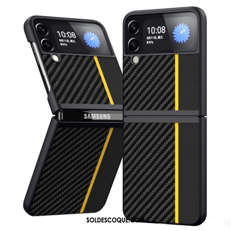 Coque Samsung Galaxy Z Flip 4 Fibre Carbone Line