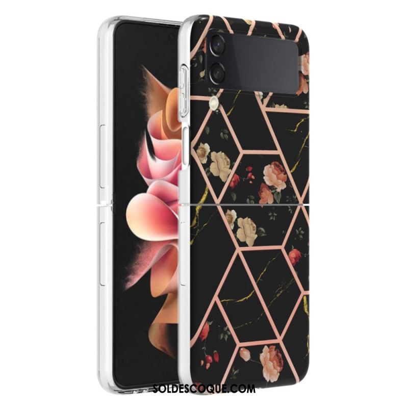 Coque Samsung Galaxy Z Flip 4 Marbre Floral