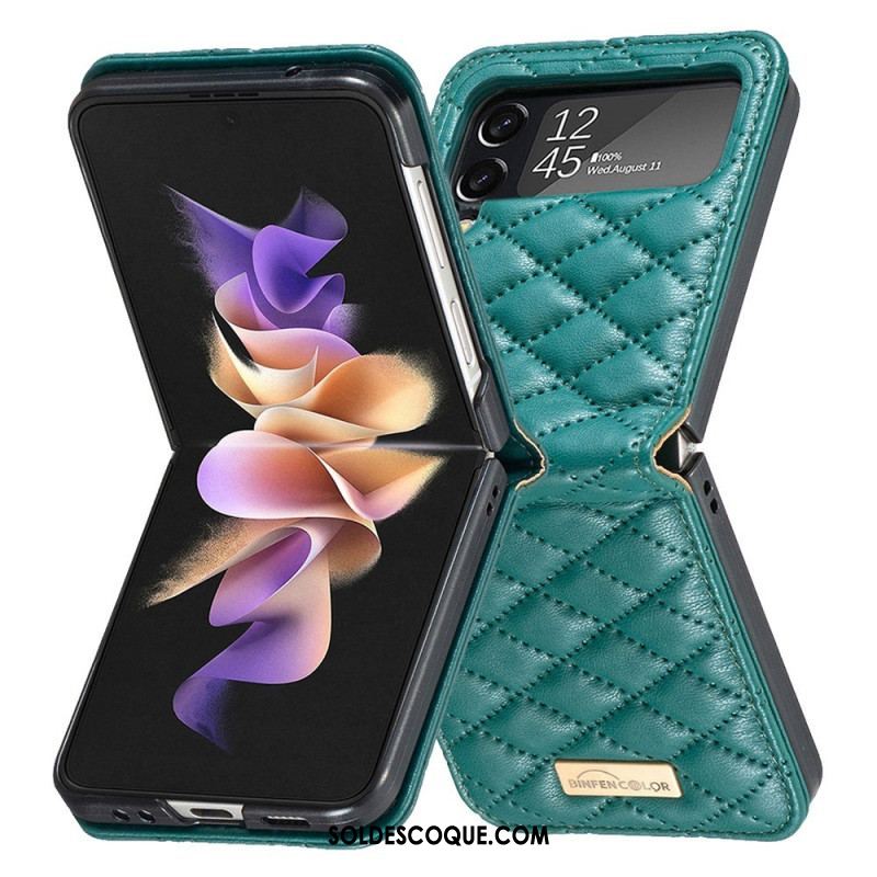 Coque Samsung Galaxy Z Flip 4 Matelassée Binfen Color