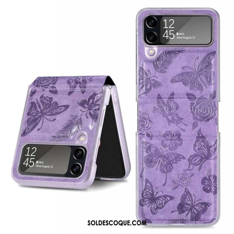 Coque Samsung Galaxy Z Flip 4 Papillon la Nuit