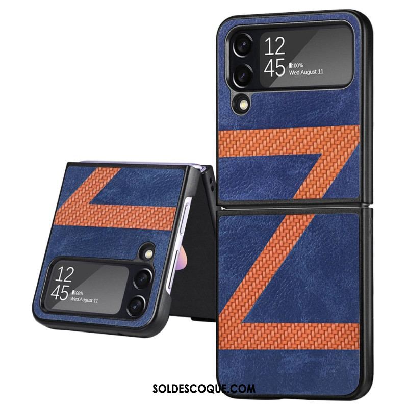 Coque Samsung Galaxy Z Flip 4 Style Cuir Z Design