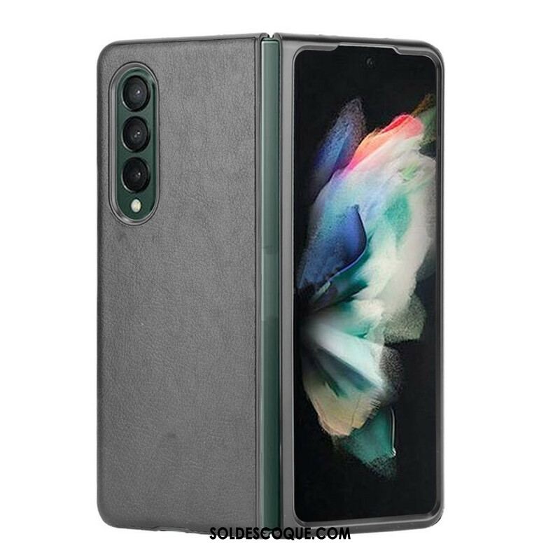 Coque Samsung Galaxy Z Fold 3 5G Effet Cuir Litchi