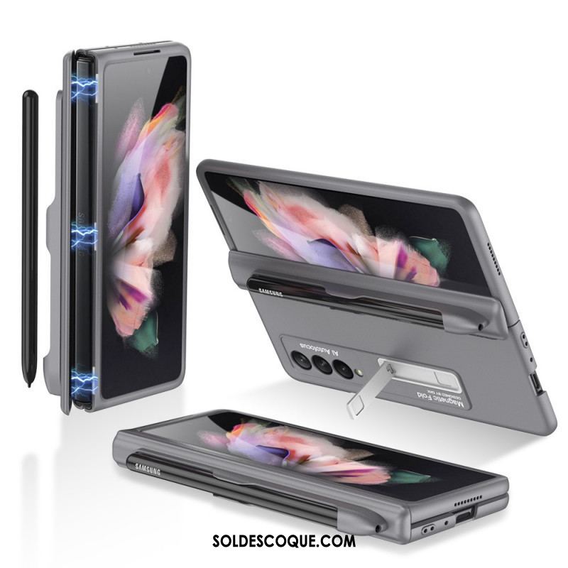 Coque Samsung Galaxy Z Fold 3 5G Plastique Support et Porte-Stylet GKK