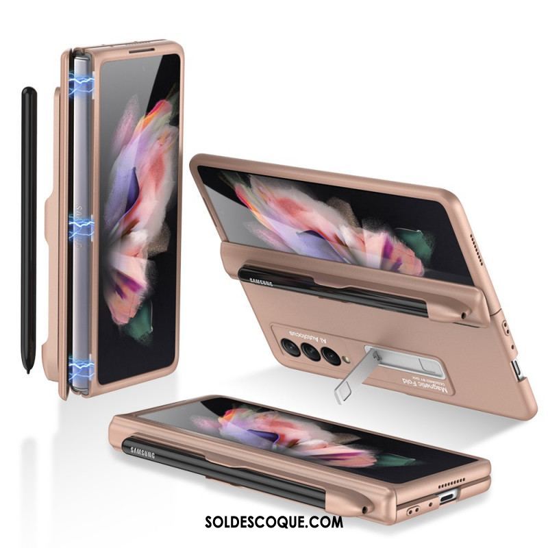 Coque Samsung Galaxy Z Fold 3 5G Plastique Support et Porte-Stylet GKK