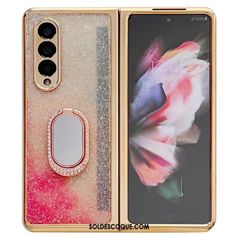 Coque Samsung Galaxy Z Fold 3 5G Protecteur Écran et Anneau-Support