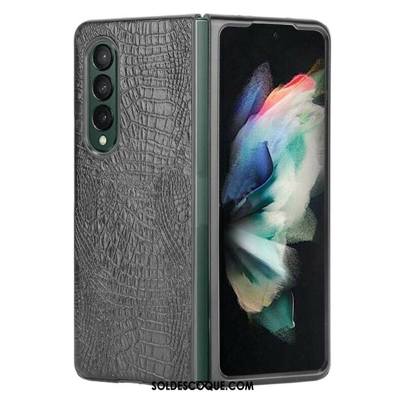 Coque Samsung Galaxy Z Fold 3 5G Simili Cuir Crocodile