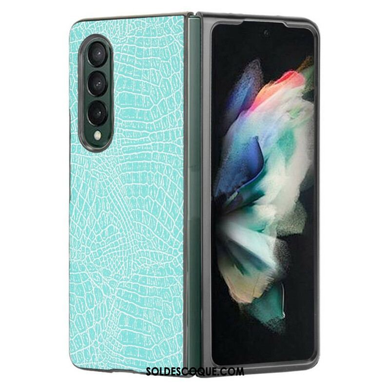 Coque Samsung Galaxy Z Fold 3 5G Simili Cuir Crocodile