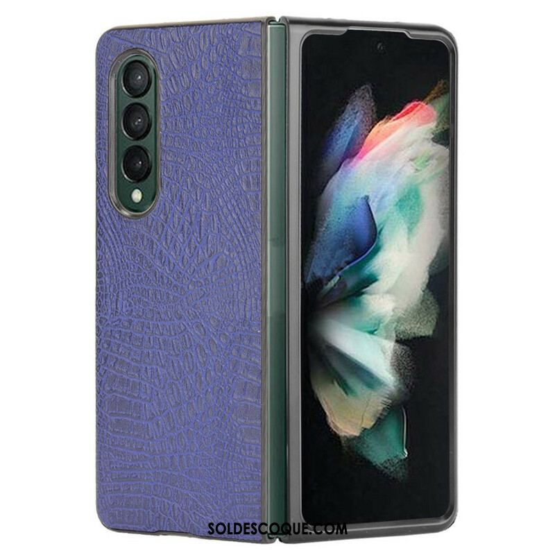 Coque Samsung Galaxy Z Fold 3 5G Simili Cuir Crocodile