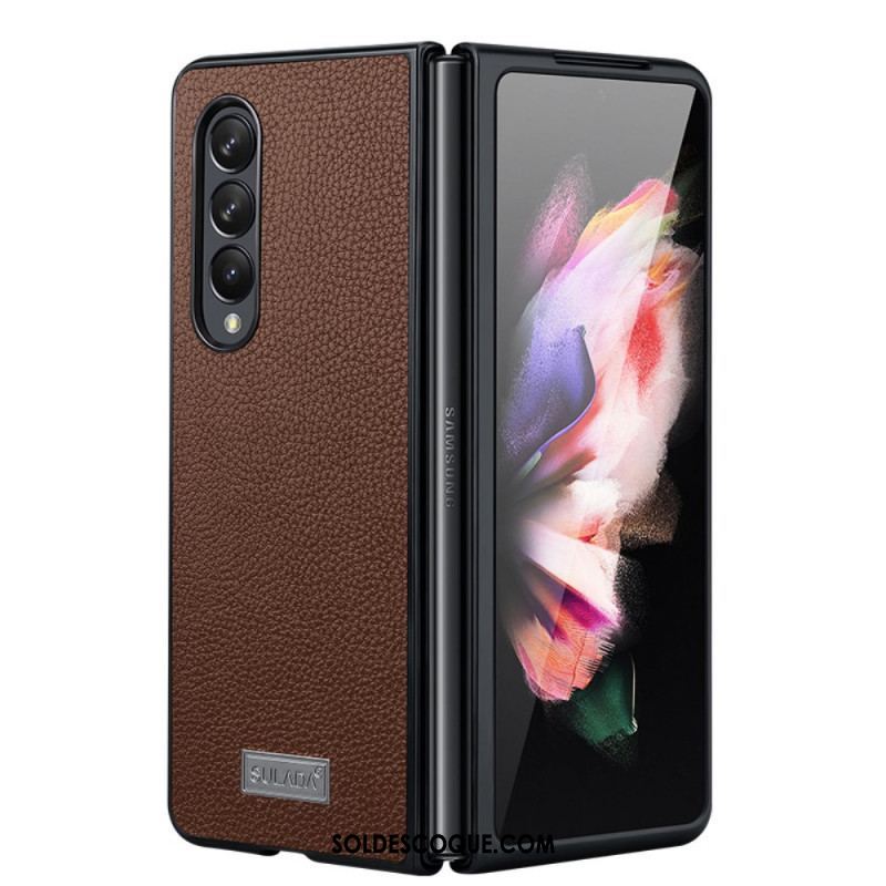 Coque Samsung Galaxy Z Fold 3 5G Style Cuir Litchi SULADA