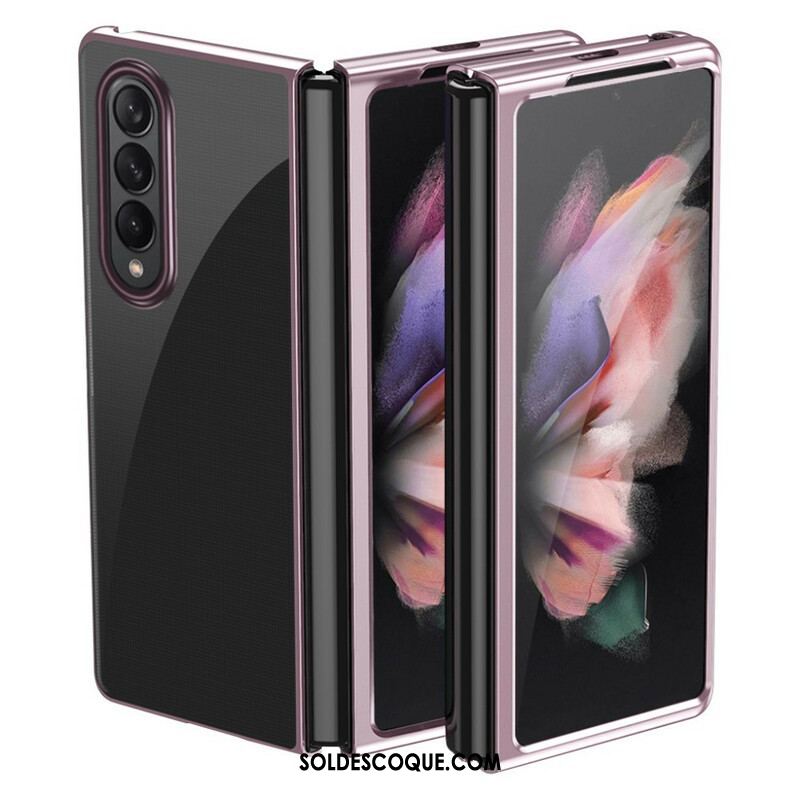 Coque Samsung Galaxy Z Fold 3 5G Transparente Rebords Style Métal