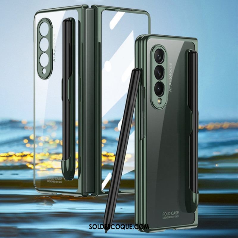 Coque Samsung Galaxy Z Fold 3 5G Transparente avec Porte-Stylet GKK