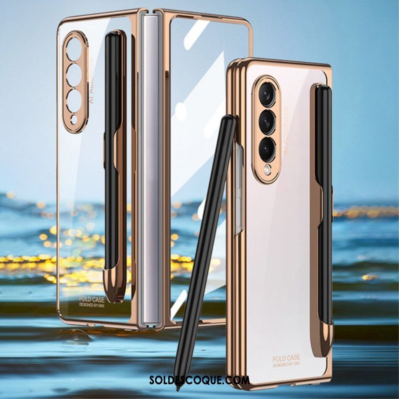 Coque Samsung Galaxy Z Fold 3 5G Transparente avec Porte-Stylet GKK