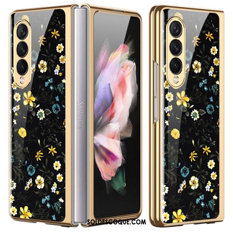 Coque Samsung Galaxy Z Fold 3 5G Verre Trempé Florale