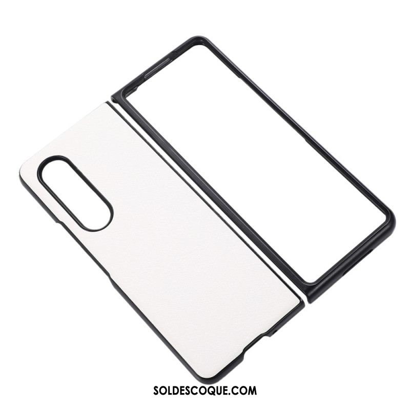 Coque Samsung Galaxy Z Fold 4 Bicolore Simili Cuir Texturée