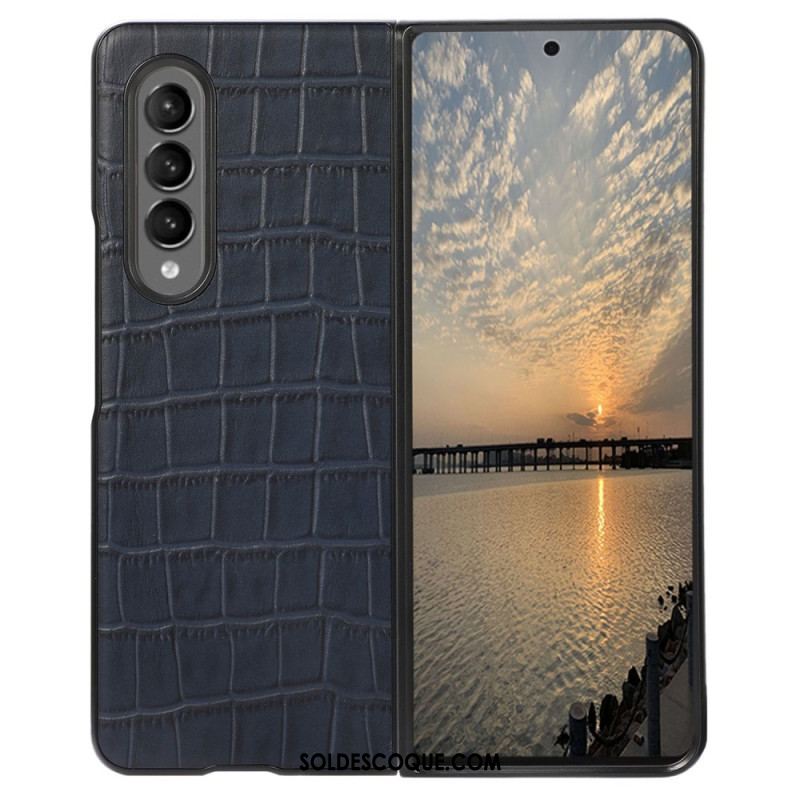 Coque Samsung Galaxy Z Fold 4 Cuir Véritable Crocodile