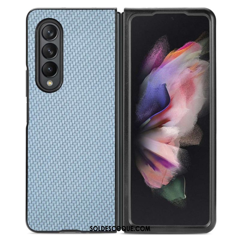 Coque Samsung Galaxy Z Fold 4 Fibre de Carbone Effet Tissé