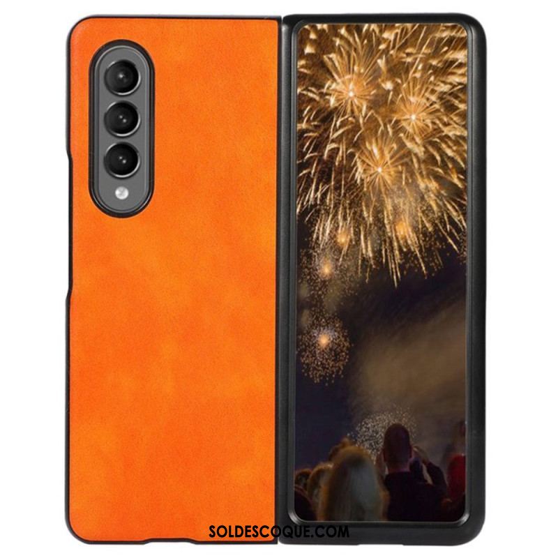 Coque Samsung Galaxy Z Fold 4 Simili Cuir Classique