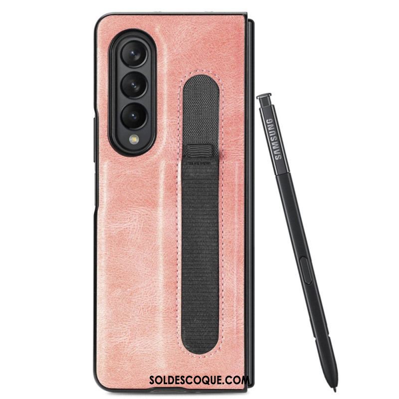 Coque Samsung Galaxy Z Fold 4 Simili Cuir Stylet