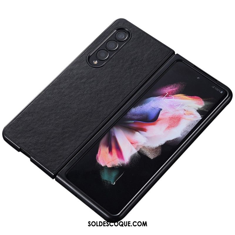 Coque Samsung Galaxy Z Fold 4 Simili Cuir Texture Nylon